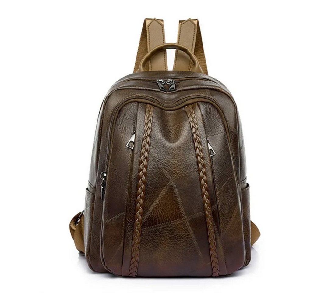 SHG Freizeitrucksack Damenrucksack Cityrucksack Tagesrucksack Schulrucksack Braun (Freizeit Reise Arbeit Schule Uni Konzert Shopping) von SHG