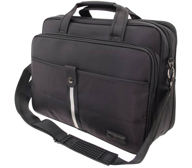 SHG Aktentasche ֎ Arbeitstasche Herren Umhängetasche Schultertasche Querformat SD 075 von SHG
