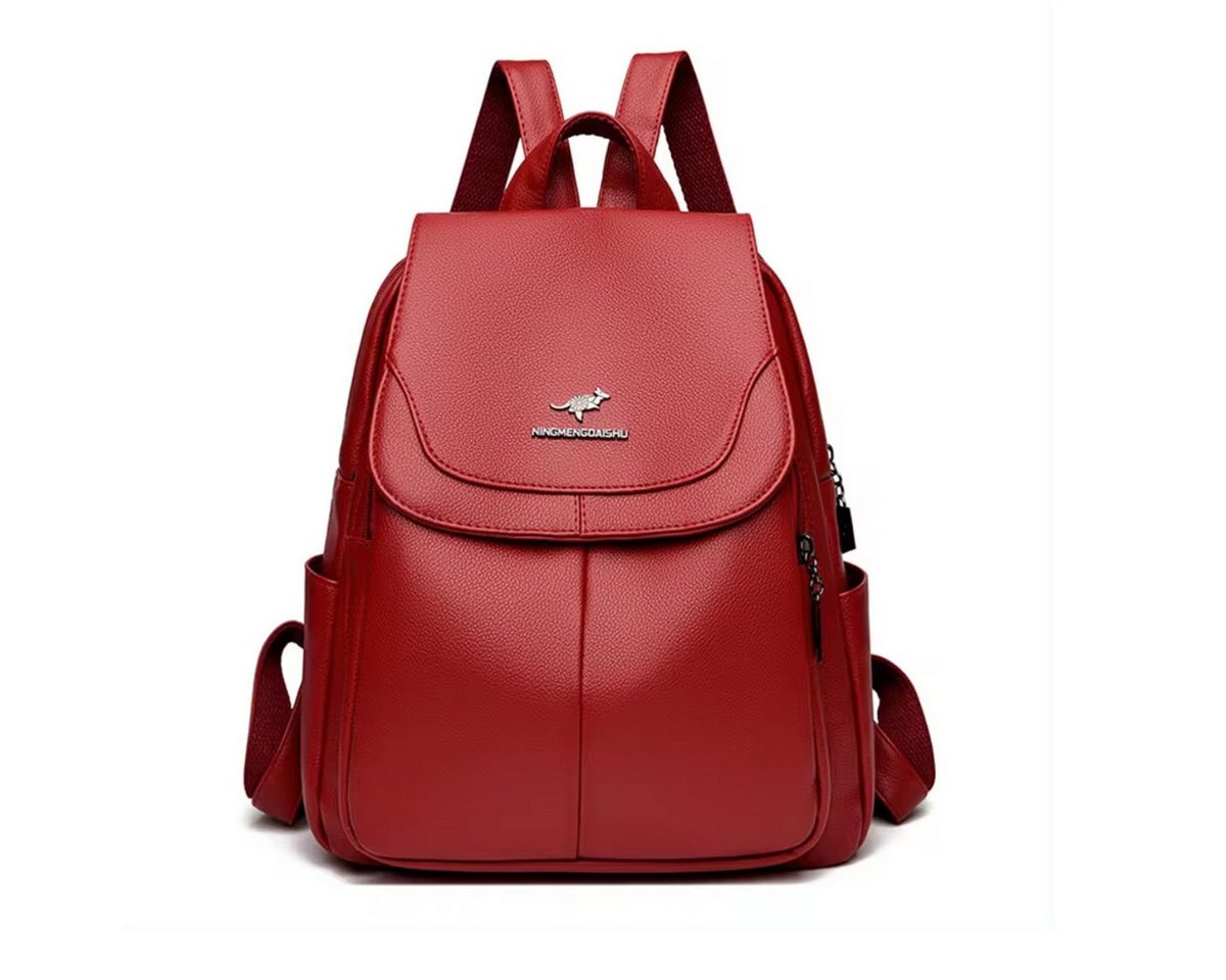 SHG Freizeitrucksack ◊ Rucksack Cityrucksack Tagesrucksack Schulrucksack Damen Mädchen (Farbe: Rot), Freizeit Reise Sport Arbeit Schule Uni Konzert Shopping Festival von SHG