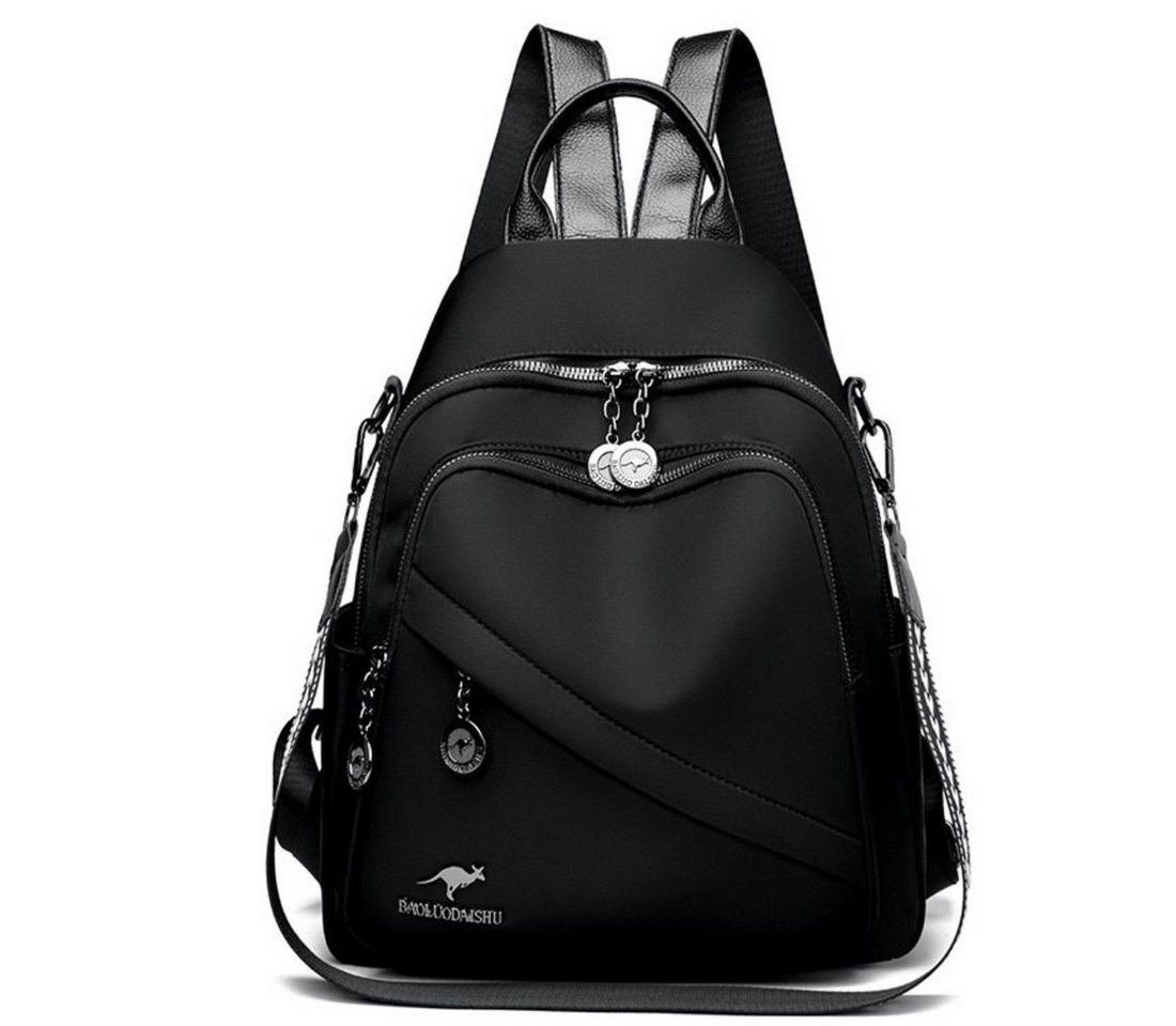 SHG Freizeitrucksack ◊ Rucksack Cityrucksack Tagesrucksack Schulrucksack Damen Mädchen (Schwarz), Festival Freizeit Reise Sport Arbeit Schule Uni Konzerte von SHG