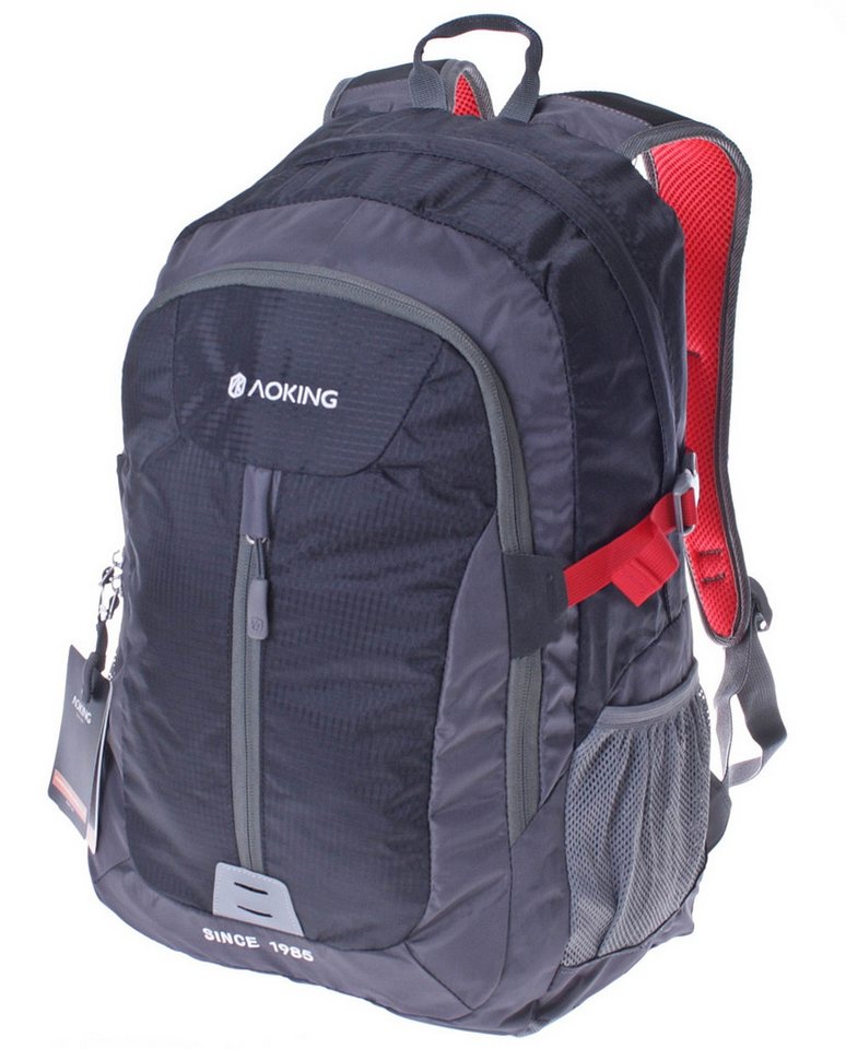 SHG Freizeitrucksack ֎ Rucksack Cityrucksack Tagesrucksack Schulrucksack JN-47145-Schwarz, Freizeit Reise Sport Arbeit Schule Uni Festival von SHG