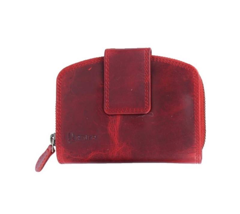 SHG Geldbörse ☼ Damen Leder Börse Portemonnaie Frauen Geldbeutel Brieftasche, Münzfach, Reißverschluss, Kreditkartenfächer, RFID Schutz von SHG