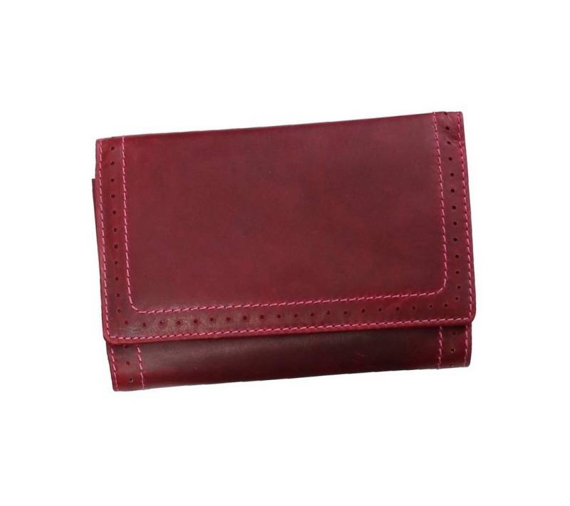 SHG Geldbörse ◊ Damen Lederbörse Portemonnaie Fuchsia / Pink von SHG