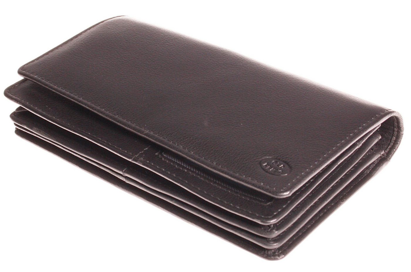 SHG Geldbörse Damen Geldbörse Leder Portemonnaie Portmonee Geldtasche Schwarz von SHG