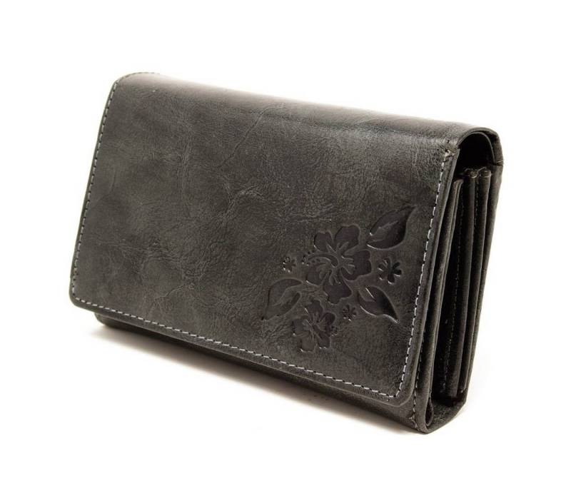 SHG Geldbörse Damenbörse Leder Portemonnaie Brieftasche Leder Geldbörse Münzfach von SHG