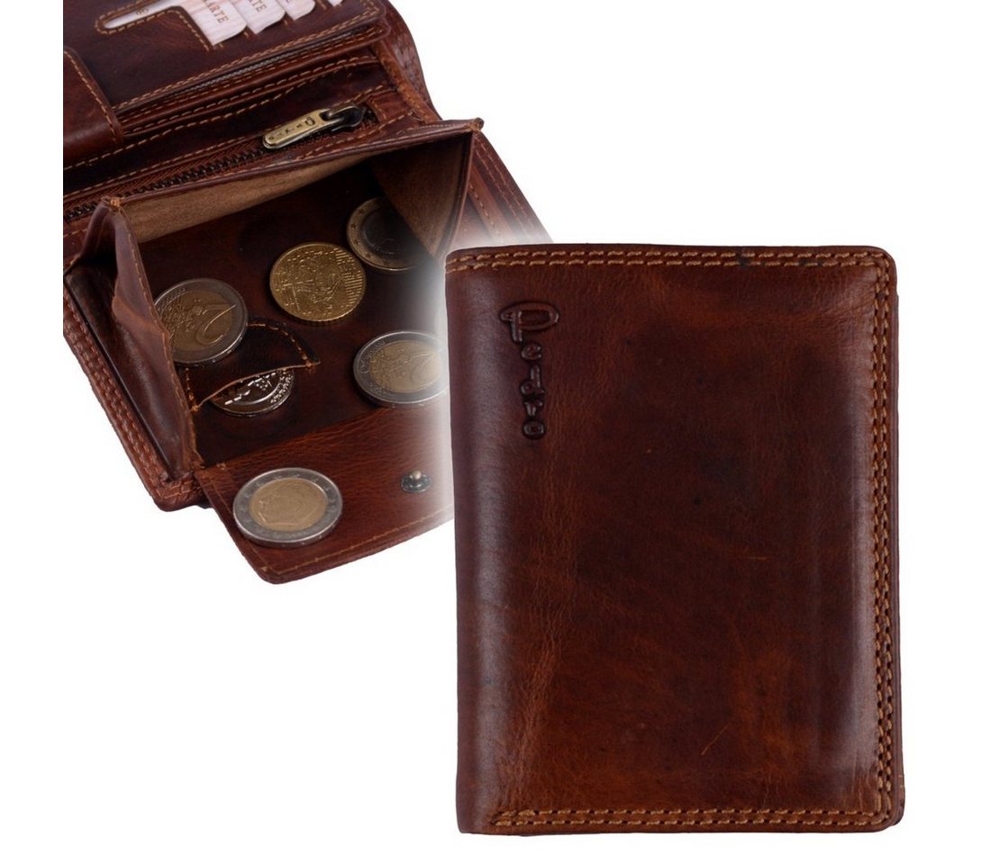 SHG Geldbörse ◊ Herren Leder Börse Portemonnaie, Brieftasche Kleingeldfach RFID Schutz von SHG