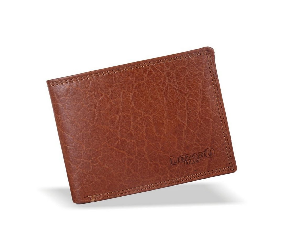 SHG Geldbörse Herren Leder Querformat Portemonnaie Brieftasche Börse Geldbeutel von SHG