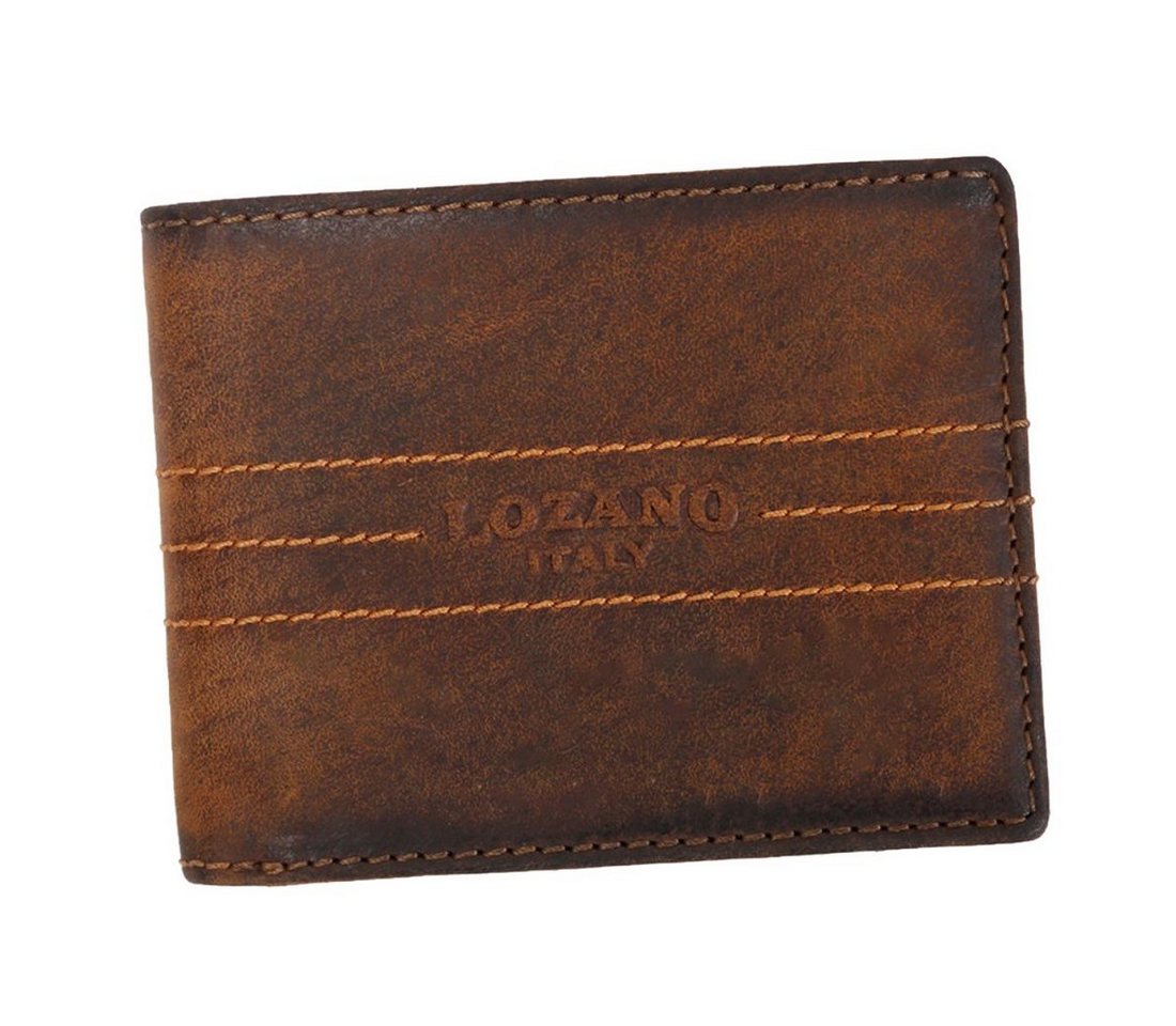 SHG Geldbörse Herren Leder Querformat Portemonnaie Brieftasche Börse Geldbeutel von SHG