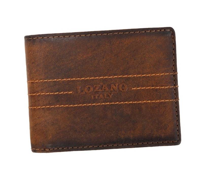 SHG Geldbörse Herren Leder Querformat Portemonnaie Brieftasche Börse Geldbeutel von SHG