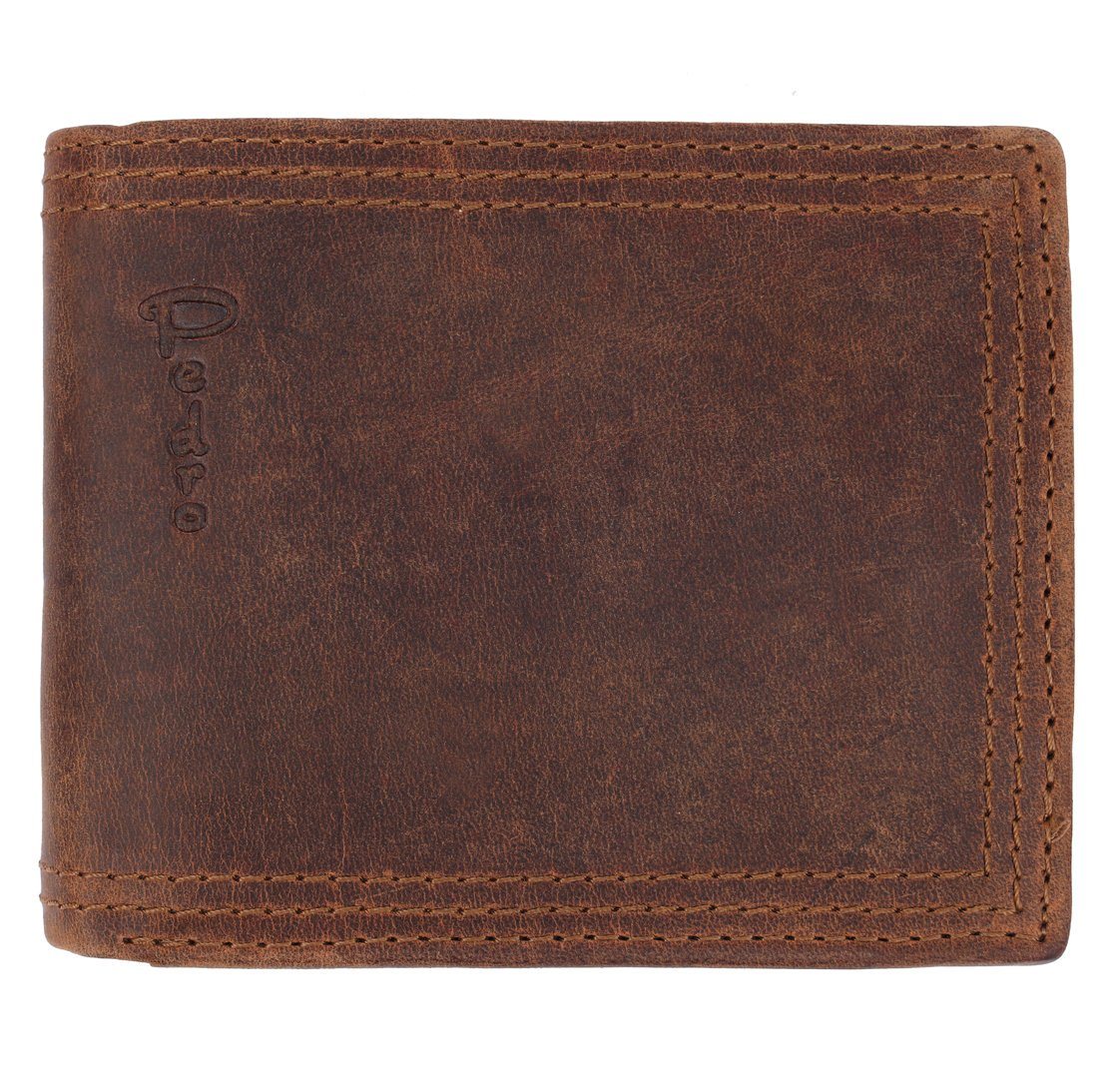 SHG Geldbörse Herren Leder Querformat Portemonnaie Brieftasche Börse Geldbeutel von SHG