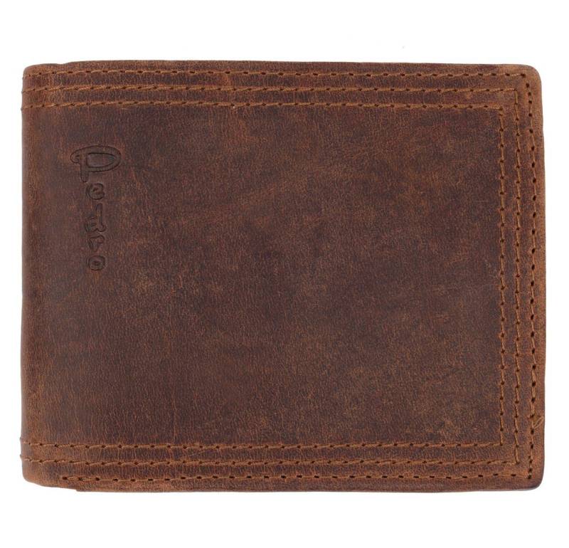 SHG Geldbörse Herren Leder Querformat Portemonnaie Brieftasche Börse Geldbeutel von SHG