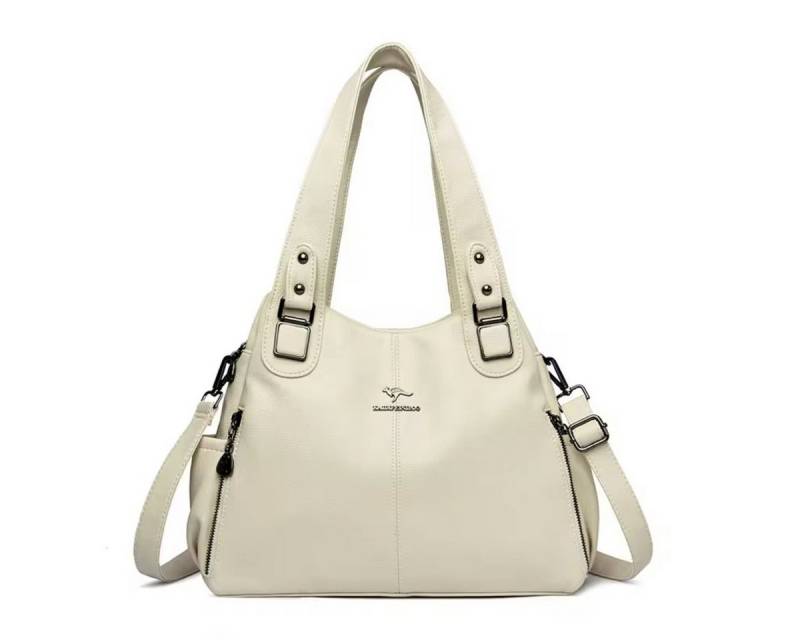 SHG Handtasche ֎ Damen Umhängetasche Shopper Schultertasche Henkeltasche Handtasche (AL-2207 Weiß), Freizeit Reise Sport Arbeit Schule Uni von SHG