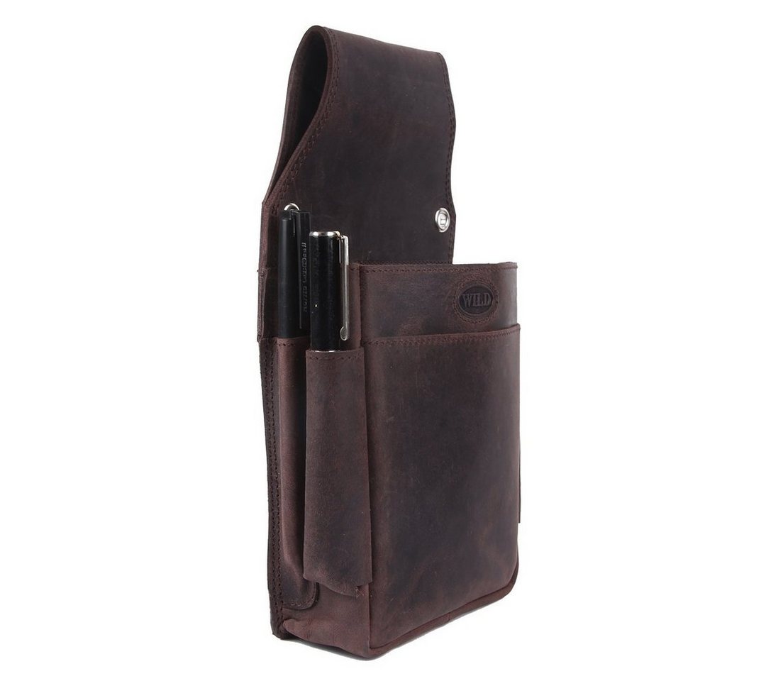 SHG Kellnerbörse ◊ Holster für Kellnerbörse Kellnertasche Kassierhalfter Braun von SHG