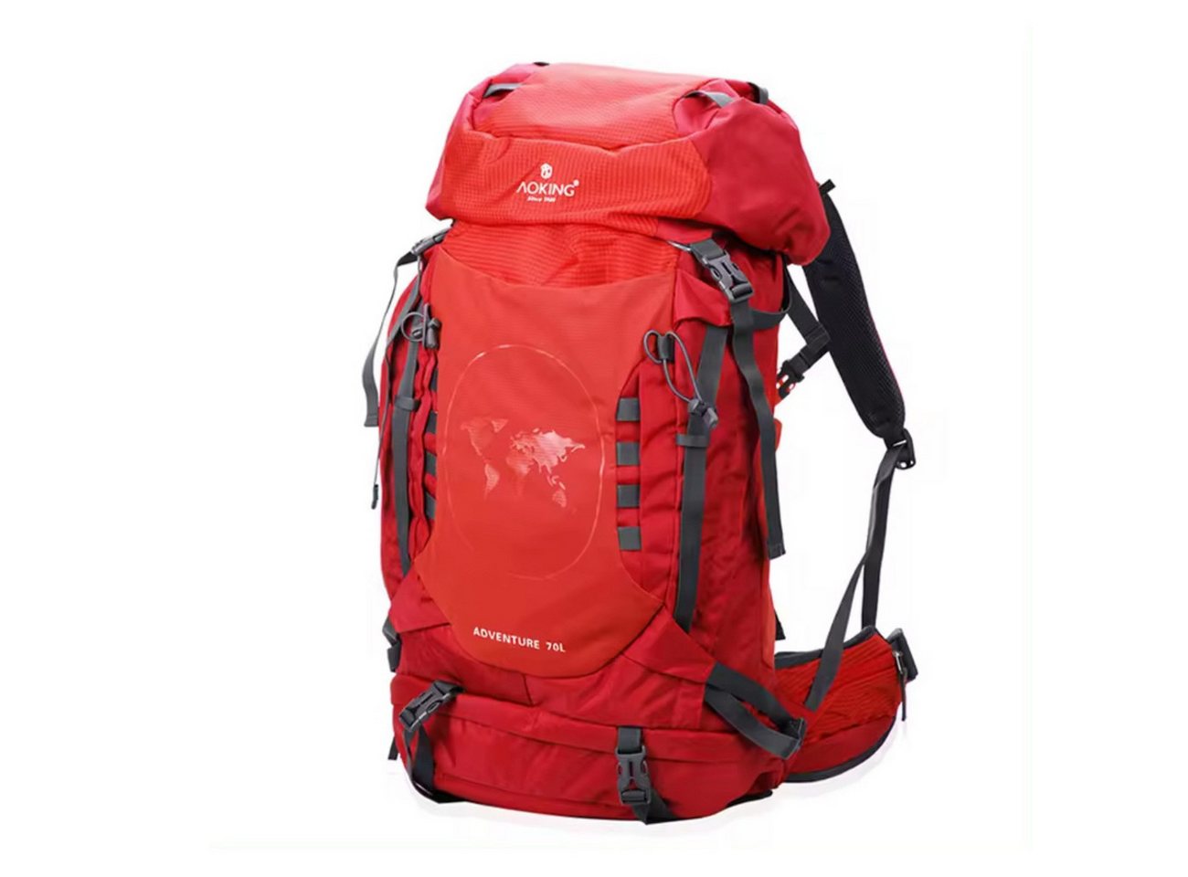 SHG Trekkingrucksack ⌂ Tourenrucksack Alpinrucksack Wanderrucksack Bergsteigerrucksack (Farbe: Rot, Hochtourenrucksack Freizeitrucksack), Rucksack Sportrucksack Reiserucksack Kletterrucksack von SHG