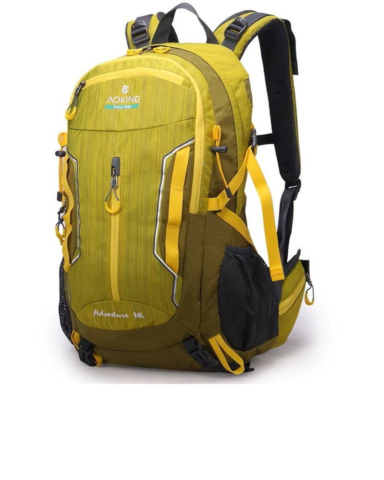 SHG Trekkingrucksack ⌂ Tourenrucksack Alpinrucksack Wanderrucksack Bergsteigerrucksack (Trekkingrucksack Hochtourenrucksack Freizeitrucksack, Farbe: Grün, Rucksack Sportrucksack Reiserucksack Kletterrucksack), Rucksack Sportrucksack Reiserucksack Kletterrucksack von SHG