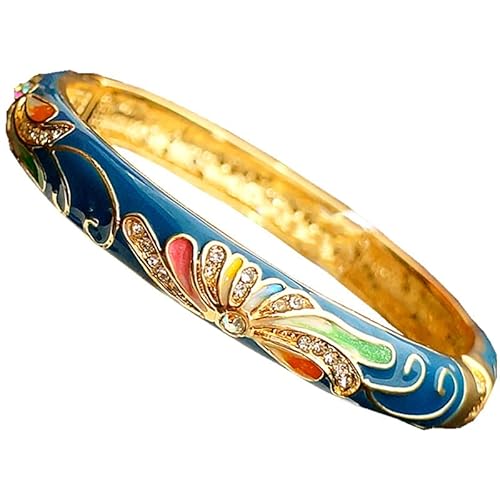 SHGUOMSC Handarbeit Cloisonné Strass Bunte Armbänder for Frauen Armreifen Vergoldete Accessoires Vintage Emaille Schmuck Geburtstag SHGUOMSC Handarbeit Cloisonné Strass Bunte Armbänder for Frauen Armreifen Vergoldete Accessoires Vintage Emaille Schmuck Geburtstag von SHGUOMSC