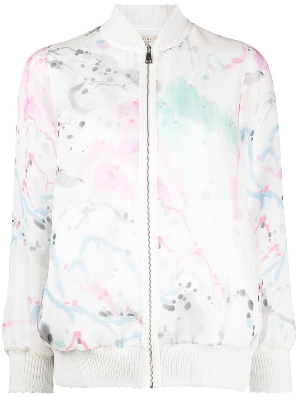 SHIATZY CHEN Seidenjacke mit Print - Weiß von SHIATZY CHEN