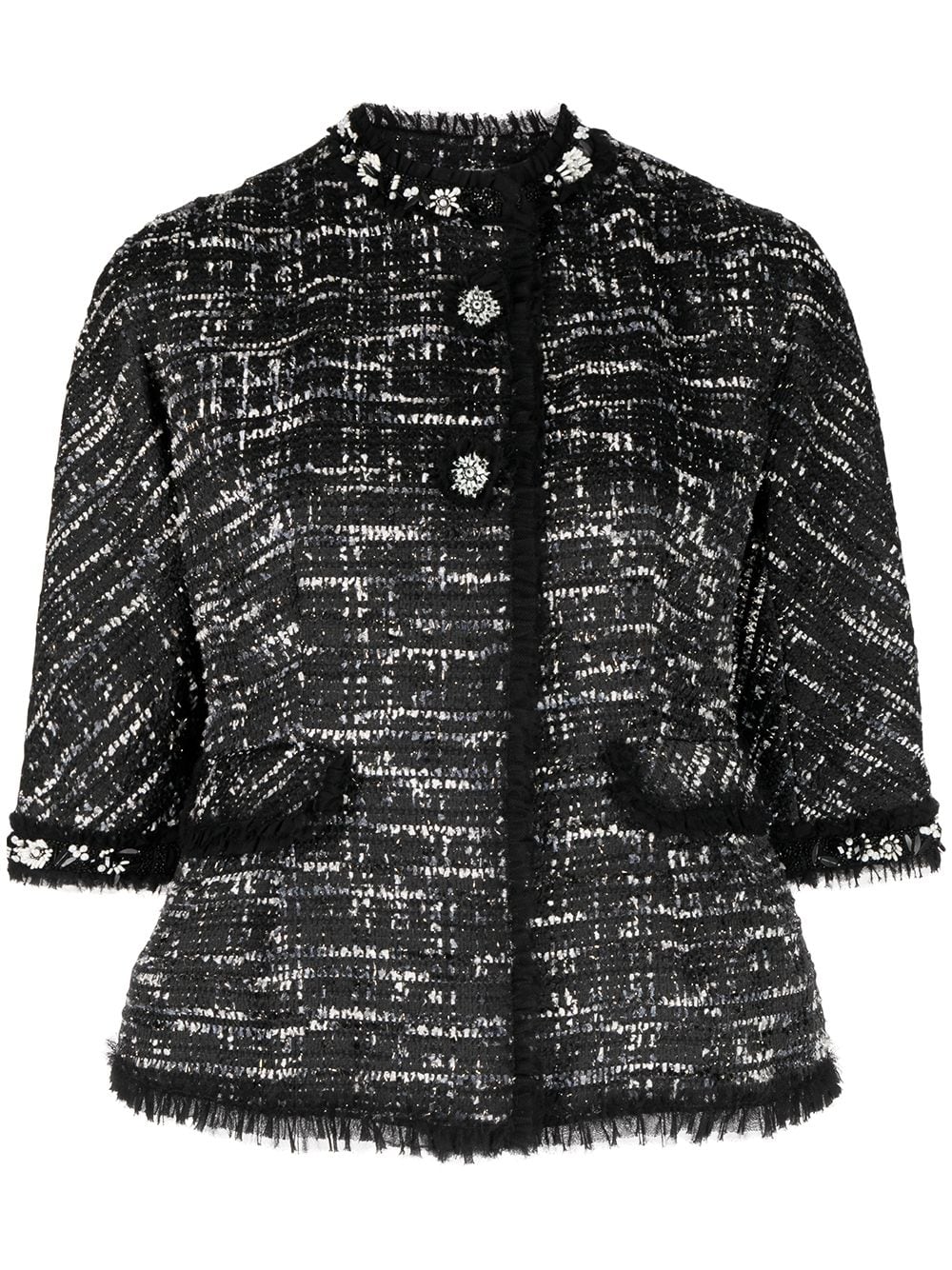 SHIATZY CHEN Tweed-Jacke mit Perlen - Schwarz von SHIATZY CHEN