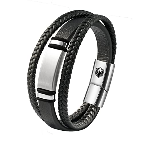 SHIEAGLELD Lederarmband Herren, Armband Herren, Armbänder für Herren, Männer Geflochten Leder mit Edelstahl Magnetverschluss, Exklusiver Schmuckschatulle, Valentinstag Weihnachten Geschenke Idee SHIEAGLELD Lederarmband Herren, Armband Herren, Armbänder für Herren, Männer Geflochten Leder mit Edelstahl Magnetverschluss, Exklusiver Schmuckschatulle, Valentinstag Weihnachten Geschenke Idee von SHIEAGLELD