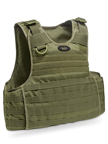 SHIELD Germany® SK1 bis SK4+ Plattenträger Weste OLIV - Taktische Schutzweste, schusssichere Weste (as3, alpha, x_l, regular, regular, Ohne Ballistischen Schutz) von SHIELD Germany