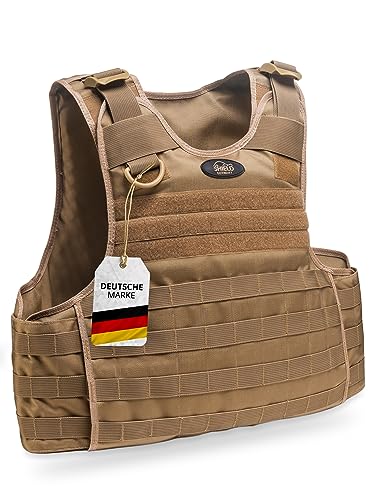 SHIELD Germany® SK1 bis SK4+ Plattenträger Weste - Taktische Schutzweste, schusssichere Weste (as3, alpha, m, regular, regular, Ohne Ballistischen Schutz) von SHIELD Germany