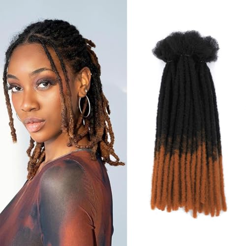 Loc Extensions for Man/Women 0.4cm 30 Strands Soft Synthetic Hair Dreadlocks Extensions for Braiding Dread Lock for Braiding Handmade Dreadlock Extensions Crochet Hair Bundles (1B/30, 12inch) von SHIHERESH