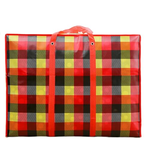 Umzugstasche in verschiedenen Größen, wasserdicht, verschleißfest, staubdicht, Aufbewahrungstasche für Bettwäsche, Decken, Kleidung (rot, 80 x 26 x 53 cm) von SHIJHUI
