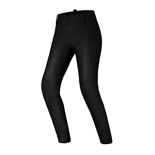 SHIMA Damen Nox 2.0 Motorrad Jeggings, Schwarz Wax, S Long von SHIMA