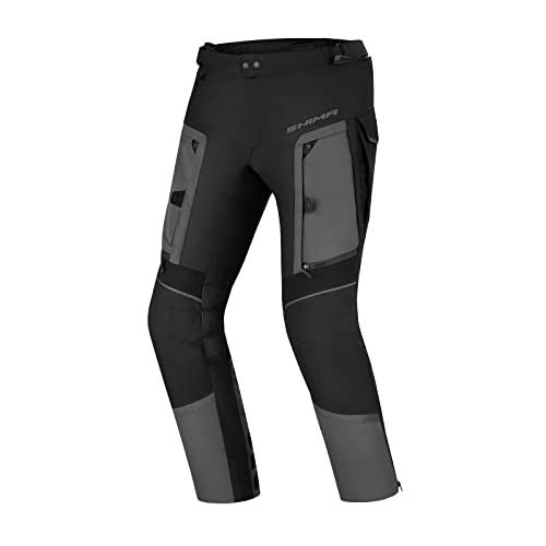 SHIMA HERO Motorradhose Herren mit Protektoren Ganzjährig Mesh AIRFORCE Knieprotektoren Sommer Luftig Motorrad Hosen Wasserdicht Motorradkombi Motorradjacke Touren (Männer, Grau, 3XL) von SHIMA