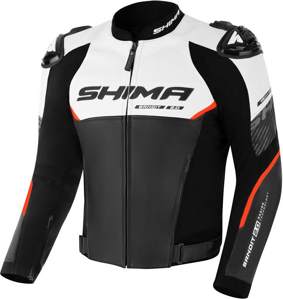 SHIMA Motorradjacke Bandit 2.0 perforierte Motorrad Lederjacke Rückenprotektor enthalten,perforiert von SHIMA