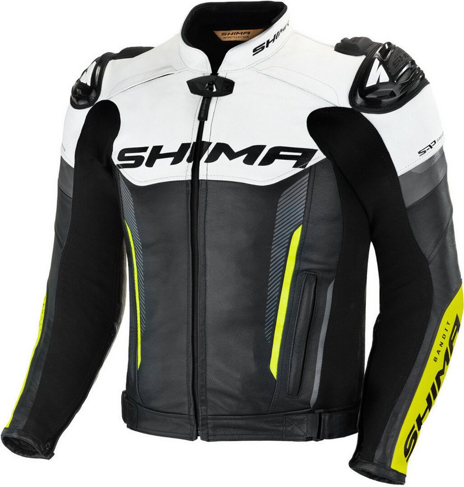 SHIMA Motorradjacke Bandit Motorrad Lederjacke Rückenprotektor enthalten von SHIMA