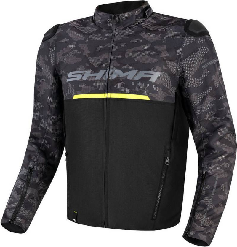 SHIMA Motorradjacke Drift Camo Motorrad Textiljacke Rückenprotektor enthalten von SHIMA