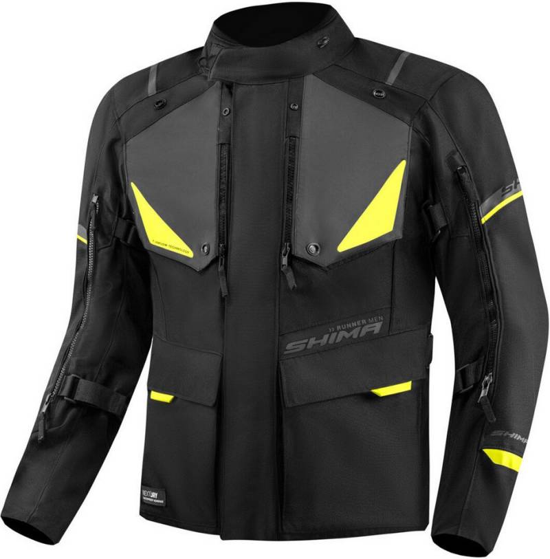 SHIMA Motorradjacke Runner wasserdichte Motorrad Textiljacke Rückenprotektor enthalten,herausnehmbares Innenfutter,wasserdicht von SHIMA