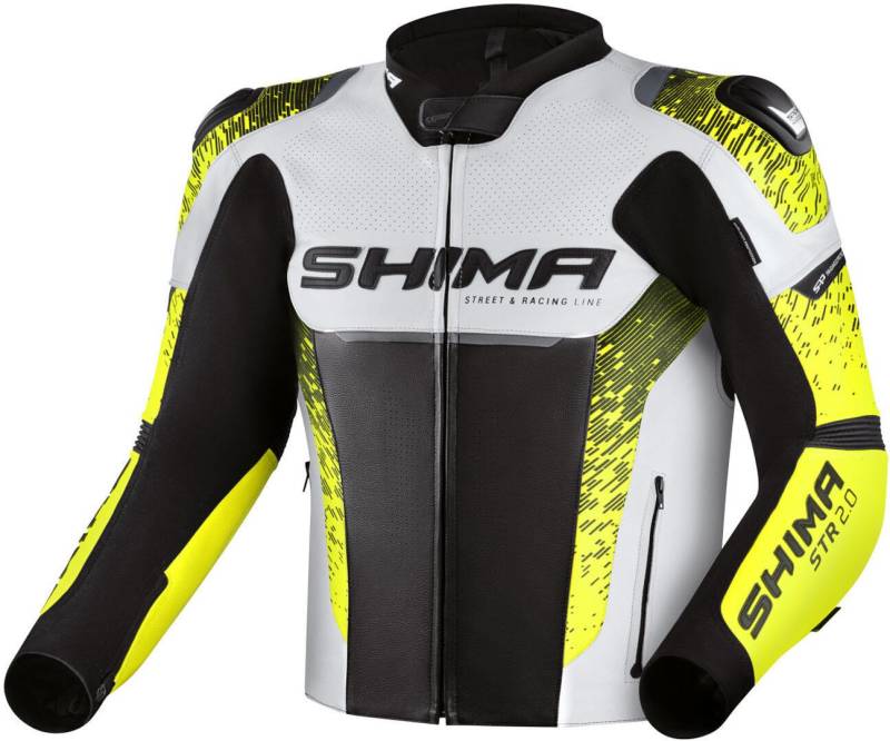 SHIMA Motorradjacke STR 2.0 Motorrad Lederjacke Rückenprotektor enthalten,perforiert von SHIMA