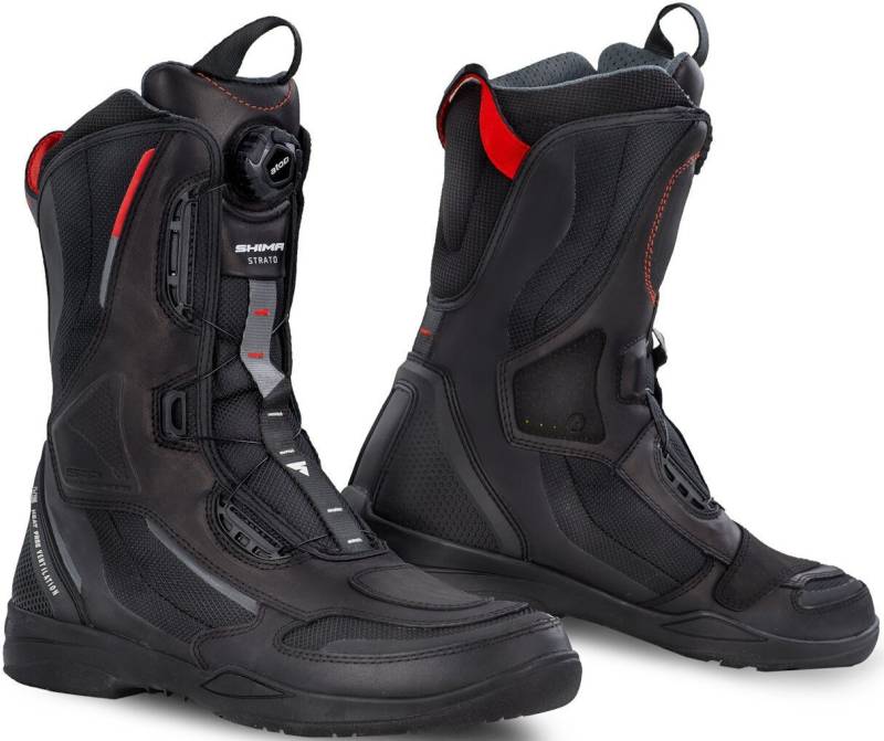 SHIMA Strato Motorrad Stiefel Motorradstiefel Atmungsaktiv belüftet reflektierende von SHIMA