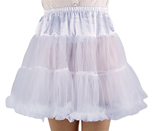 SHIMALY Damen Prinzessin Layered Puff Rock Mini Tutu Rock Kurz Petticoat, weiß, L/X-Large von SHIMALY