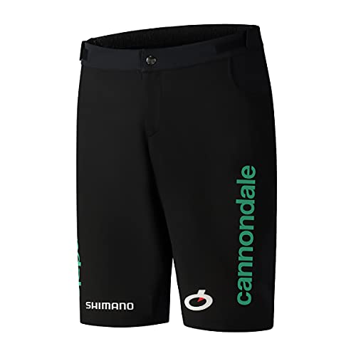 SHIMANO Cannondale Factory Racing MTB 2021 Fahrradhose Herren | Schwarz | Radsport Shorts für Herren | Radhose Herren | Mountainbiking Fahrradhose (S) von SHIMANO