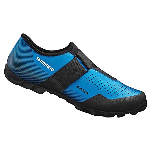 Shimano Unisex Zapatillas SH-MX100 Cycling Shoe, Blau, 44 EU von SHIMANO