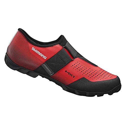 Shimano Unisex Zapatillas SH-MX100 Cycling Shoe, Rot, 47 EU von SHIMANO