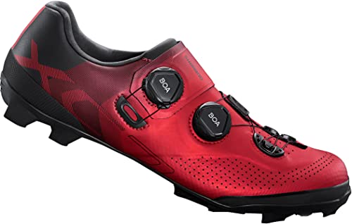 SHIMANO SH-XC702 Schuhe Weit rot/schwarz Schuhgröße EU 43 2023 Rad-Schuhe Radsport-Schuhe von SHIMANO