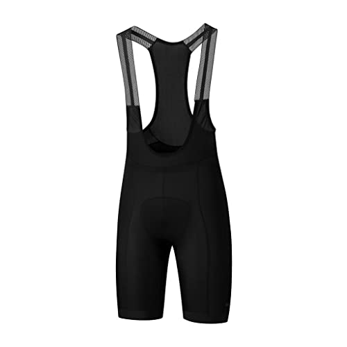 SHIMANO Trägerhosen | Bib Shorts Leggings | Größe L | Schwarze Radfahrhose Herren | Fahrradhose Herren | Radsport-Zubehör | Radsport-Trägerhosen | Black Cycling Bib Schort von SHIMANO