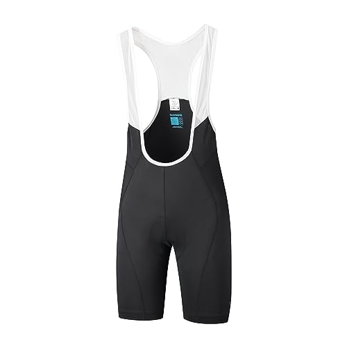 SHIMANO Kodama Trägerhosen | Bib Shorts Leggings | Größe XS | Schwarze Radfahrhose Herren | Fahrradhose Herren | Radsport-Zubehör | Radsport-Trägerhosen | Black Cycling Bib Schort von SHIMANO