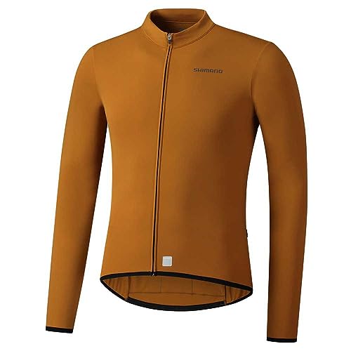 SHIMANO Unisex Vertex Printed L.s. Pullover Trikot, Gold, XXL von SHIMANO