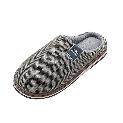 Herren Damen Hausschuhe Haus Schuhe Filzpantoffeln Damen Herren Klassische Hausschuhe Memory Foam mit Rutschfester Gummisohle perfekt bei kalten Fußböden Dicke Filzlaufsohle (#2 Coffee, 44-45) von SHINEHUA