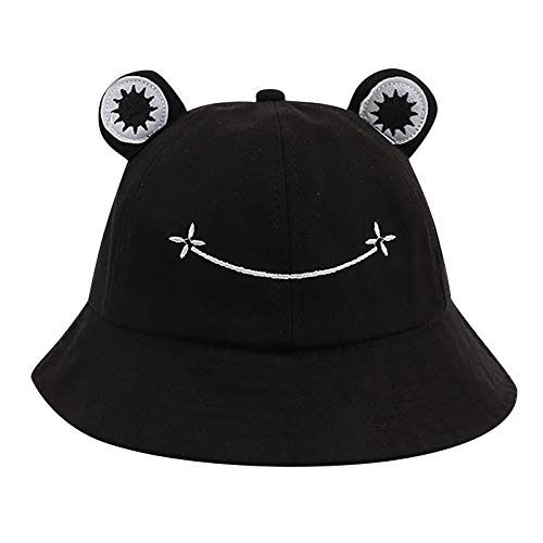 SHINEHUA Buckethut für Erwachsene, Frosch, Anglerhut, Sonnenhut, Faltbar Sommermütze aus Baumwolle, niedlicher Frosch-Hut für Damen Herren von SHINEHUA