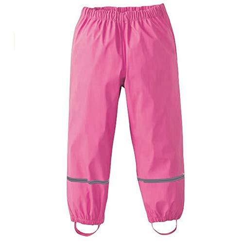 SHINEHUA Kinder Regenhose Winddicht und wasserdichte Matschhose Atmungsaktiv Buddelhose Latzhose Wanderhose für Mädchen Jungen Unisex Kinder Regenlatzhose Outdoorhose von SHINEHUA