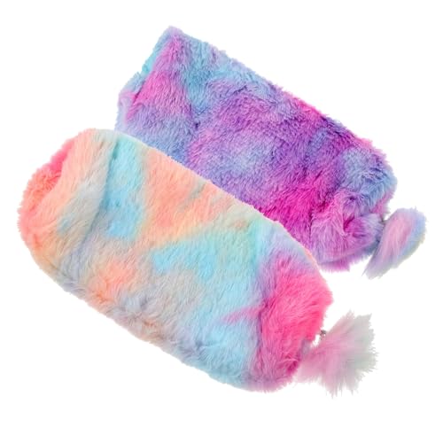 SHINEOFI 1 Satz Gelbeutel Geldbeutel Für Bargeld Kreative Bleistifttasche Federmäppchen Für Mädchen Stiftaufbewahrungstasche Plüsch Stiftetasche Schreibwaren Bleistifttasche 2 Stück von SHINEOFI