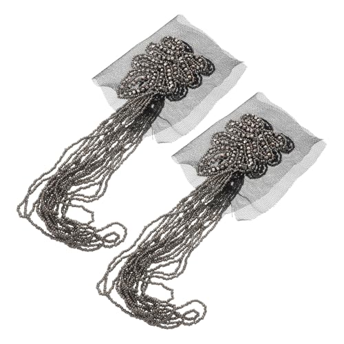 SHINEOFI 1 Satz Schulterklappen Kostüme Bekleidung Strasssteine Kettenabzeichen Brosche Schulterklappen Für Frauen Kostümkette Schulterabzeichen Brosche Anstecknadeln Strass 2Stk von SHINEOFI