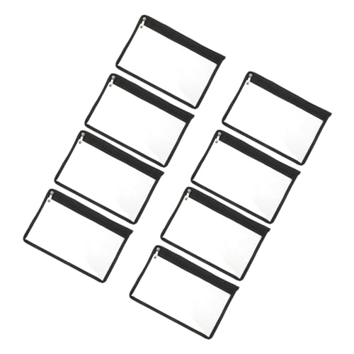 SHINEOFI 1 Satz Transparente Aufbewahrungstasche Mit Reißverschluss Kulturbeutel Bleistiftbeutel Kosmetiktasche Reise Make Up Tasche Transparente Reißverschlusstaschen Make Up 8 Stück von SHINEOFI