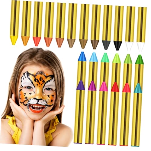 SHINEOFI 1 Schachtel Gesichtsfarbe Wachsmalstifte Farben Umweltfreundliche Body Paint Crayons für Halloween Cosplay Make Up Einfache Anwendung Einfache Entfernung für Designs von SHINEOFI